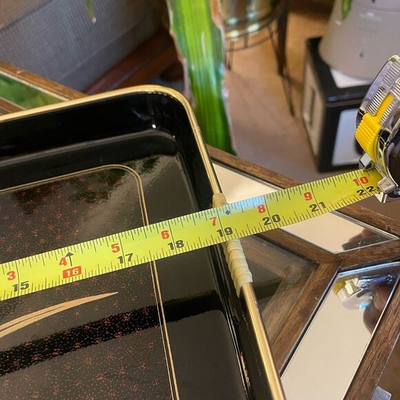 Set of 3 Black Asahi Laquer Ware Serving Trays - Picture 4 of 6